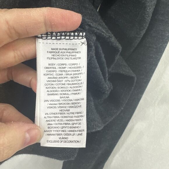 Polo Ralph Lauren Mens Charcoal Double-Knit Shawl Collar Jersey Cardigan Size L - Picture 10 of 10